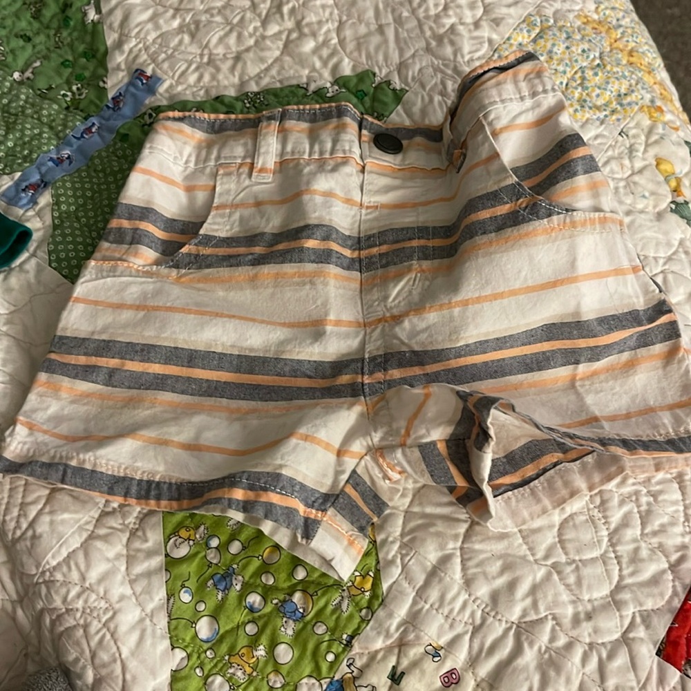 Cotton-striped shorts for baby boy